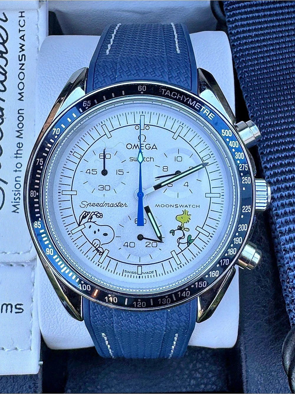 Omega x Swatch MoonSwatch Mission to the Moon Blue & White Like New